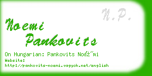 noemi pankovits business card